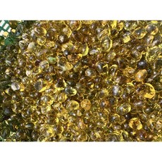 水族箱裝飾水晶石 - 琥珀色底砂 營造自然水底景觀 安全無毒 易於清潔維護 水晶黃 1公斤, 水晶黃  1公斤, 1個