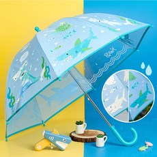 색깔변하는 매직우산 바다 상어 우산 48 하프돔 어린이 장우산