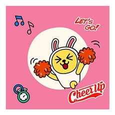 카카오프렌즈 화이팅 무지 보석십자수 캔버스 25x25cm, 1개