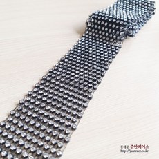 블랙 큐빅 드롭레이스 스톤테이프 블랙 큐빅리본 DIY악세사리 귀걸이재료, 1개