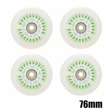 4PCS 플래시 인라인 스케이트 바퀴 90A LED 신발 68mm 슬라이딩 롤러 72mm 조명 80mm 76mm, Green 76mm, 6) Green 76mm