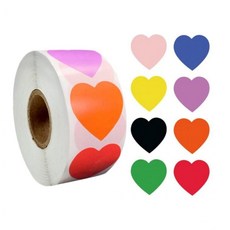 8색 하트 스티커 대용량 다꾸 구디백 500매 풍수 sav+2147kJ