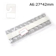 PVC 슬롯 접착 행잉 상품 디스플레이 페그 패키지 행거 가방 100 상자 상점 소매, A6