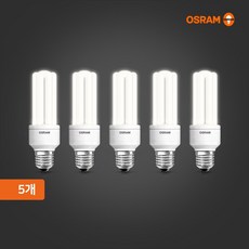 오스람 삼파장 전구 램프 묶음 E26 EL, 주광색, 5개