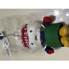 可愛小熊吊飾 綠色連身裙造型 掛鍊, 1個, 紅色