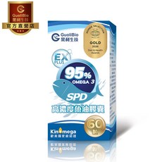 果利生技 高濃度魚油膠囊 90% Omega-3, 1個
