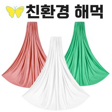 [에코플라잉] 친환경 국내산 플라잉요가 해먹 유아용해먹 화이트 코랄핑크 에코그린 4M 5M 6M 10M, 1개