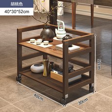 STTPEI 實木置物架 40*30*52cm, 100%進口松木打造淺胡桃兩層40CM:多層收納   一架多用