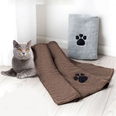예홈펫 강아지 고양이 목욕 수건 가운 담요 펫 타올 펫타올 애견, 펫타올_브라운, 1개, 상세페이지 참조