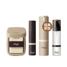 OBgE 經典原版 4件組, 蜜粉餅+素顏霜【經典原版】+粉底棒(1號)+定妝噴霧, 1個