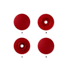 국산 티단추 하이탭 11mm 40세트, 1개, T 519-크림슨 레드