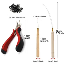 합성 깃털 헤어 익스텐션 16인치 50스트랜드/팩 컬러 여성용 다채로운, 01 16inches-50 pcs, 01 Toolset