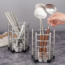 不鏽鋼瀝水筷子筒, 1個, 5層筷子筒,本色