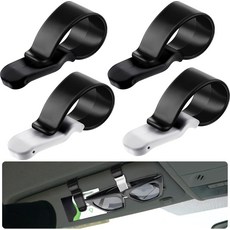 실리콘 미끄럼 방지 패드 선글라스 홀더가 장착된 Talleu 4Pcs 카바이저 클립 차량용 선바이저 펜 홀더 티켓 안경 행거 카드 액세서리, 실리콘 미끄럼 방지 패드 선글라스 홀더가 장착된 Tal