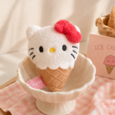 오후꽃 sanrio 산리오 아이스크림콘 가방고리 인형 키링, 키티, 1개, 9cm