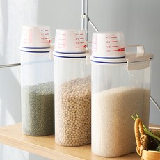 2kg 쌀통 잡곡보관 밀폐 시리얼용기, 상세페이지 참조, 1개