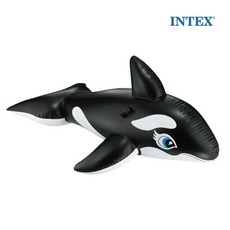 인텍스 돌고래라이드온 유아용 모양튜브, 블랙, 1개