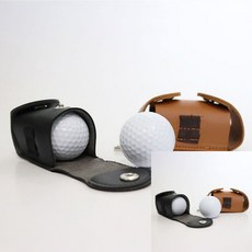가죽 똑딱이 골프공주머니 골프공파우치 케이스가방, 본상품선택