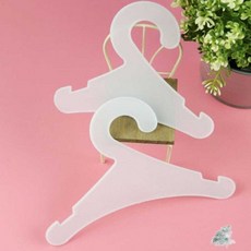 마깡몰 애견 플라스틱 옷걸이 (화이트) 반려견옷걸이, 대, 1개