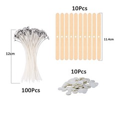 스탠드와 120Pcs 코 튼 촛불 심지 DIY 실리콘 금형 만들기 용품에 대 한 원래 무연, 120Pcs 12cm, 1개