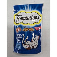 템테이션 고양이 간식 닭, 담백한 연어맛, 75g, 4개