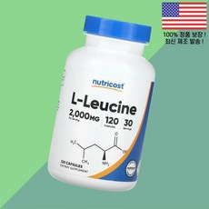 뉴트리코스트 L 루신 120캡슐 500mg Nutricost Leucine 120 Capsules per Capsule, 1개