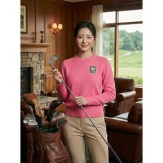 까스텔바작 BGBWSW701PI 여성 모헤어 방풍 라운드 니트