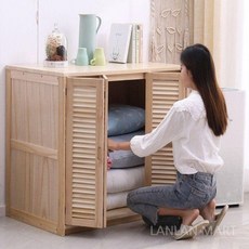 낮은 이불장 원목 공간절약 수납장 옷장 장롱 거실 공간 우드 가구 안방 낮은이불장, 조립하다, 라이트우드컬러-120x60x90