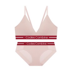 매장정품 코데즈컴바인 코튼 패드고정 브라렛 햄팬티 세트