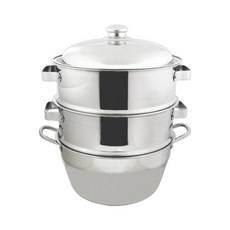 福泰 304高層不鏽鋼蒸籠 (30cm) 304不鏽鋼 三層蒸籠 營業用蒸籠 蒸包子饅頭 大型蒸籠, 30cm, 1個