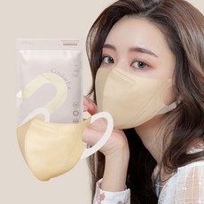 새부리형 마스크 귀편한 날개형 소프트 귀끈 컬러 숨쉬기 편한 일회용 새부리 마스크, 중형 베이지 20매, 중형, 5개입, 4개