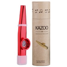 커스텀라인 휴대용 실리콘 커버 카주 악기, 1개, 레드, CZ01