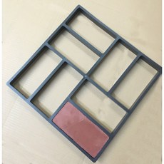 시멘트 금형 콘크리트 보행석 시공 주택 전원주택 바닥타일시멘트 하수구 모조 자가건설, 1출8벽돌틀40*40cm, 1개