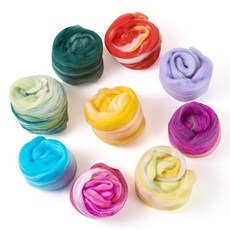 부티젬 15색 75G 핑크 니들 펠팅 울 로빙 펠팅을 위한 DIY 공예 방적 초보자를 원사 공급, xed Color A