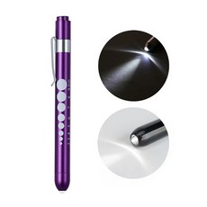 동공펜 LED 라이트펜 간호사 군인 군대 훈련소 불빛 후레쉬 볼펜 펜, 1개, 퍼플