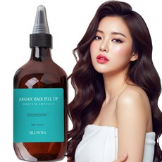 블루화 아르간 헤어 필업 앰플 생크림 워터 트리트먼트 300ML, 2개