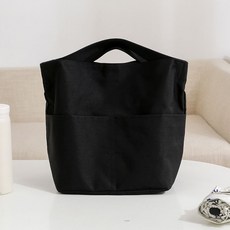 올유니드 도시락가방 직장인 보냉 런치백 학생 수능 보온 이유식가방 쿨러백, 블랙, 1개