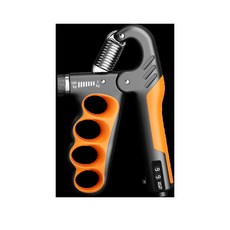 可調節電子計數款握力器男女成人肌肉運動健身手部力量鍛鍊握力器, 1個, 橙色【五指機械計數器】