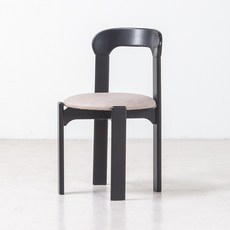 레이븐 쿠션 빈티지 우드 디자인 인테리어 카페 의자, 2개, 블랙+쿠션