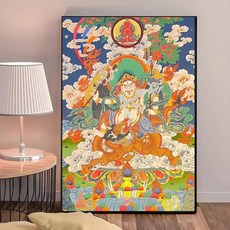 불교 보살 신 포스터 거실 카페 캔버스 빈티지 스타일 만화 그림 아트 홈 벽장식, J. z10