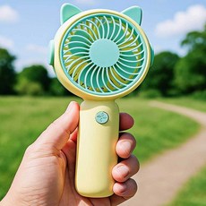 휴대용 선풍기 탁상용 옐로우 컬러 듀얼mi-4+9RLm