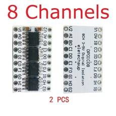 3V 5V 8CH 디지털 UART 변환기 IIC GPIO TTL LvTTL 절연 150Kbps 통신 레벨 모듈 SPI RS485, 8 Channels 2 PCS