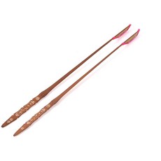 (老羊樂器店)開發票 田偉寧 鑲嵌黑檀木琴竹頭 揚琴竹 揚琴槌 黑檀木 國樂器配件, 1個, 附竹筒-一對兩支(底部款式隨機)