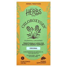 Herbs Etc. ChlorOxygen 엽록소 농축물 알코올 무함유 30ml, 3개, 29.574ml