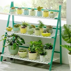 가팡 원목 베란다 화분거치대 M, 3단