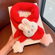 兒童圍巾 可愛圍巾 高顏值圍巾 防風保暖 毛絨兒童圍巾冬季女孩男女童小孩毛毛卡通加厚保暖寶寶圍脖套交叉