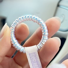 키링 링 보호커버 분실방지 낙하방지 풀림방지, 6개, 스노우 화이트