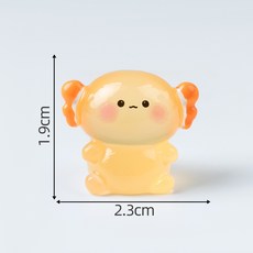 어항꾸미기 테라리움 미니어처 우파루파 야광 피규어 소품 미니, 오렌지