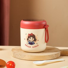 304不鏽鋼便攜早餐杯 密封湯杯, 530ml, 1個