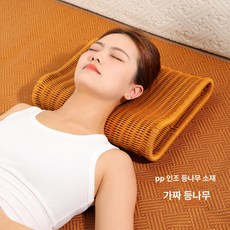 인조 라탄 베개 공심 메밀 사우나 통풍, 1개, 10cm